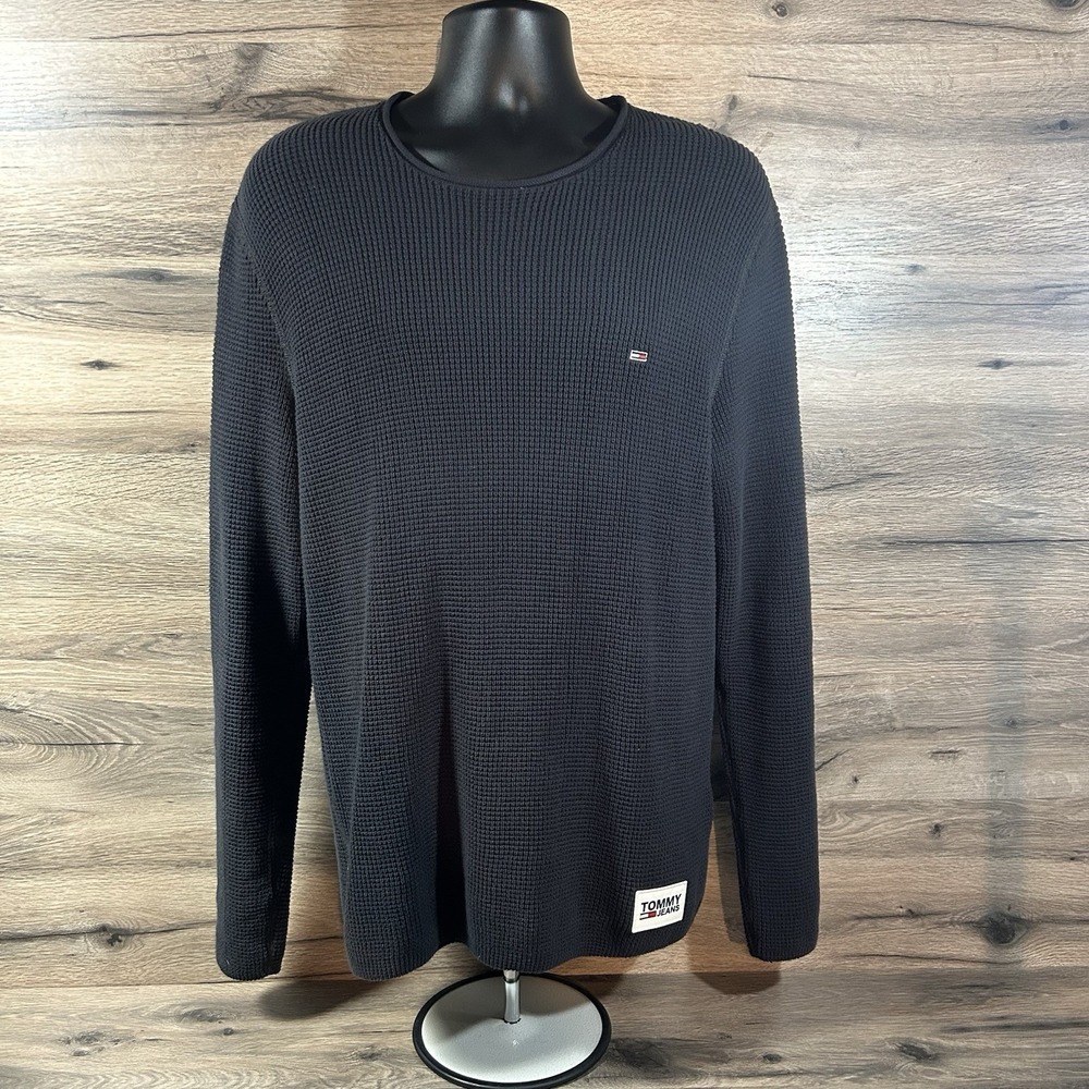 Tommy Hilfiger ‎ Heavy Waffle Thermal Long Sleeve Crew Neck Shirt Size M